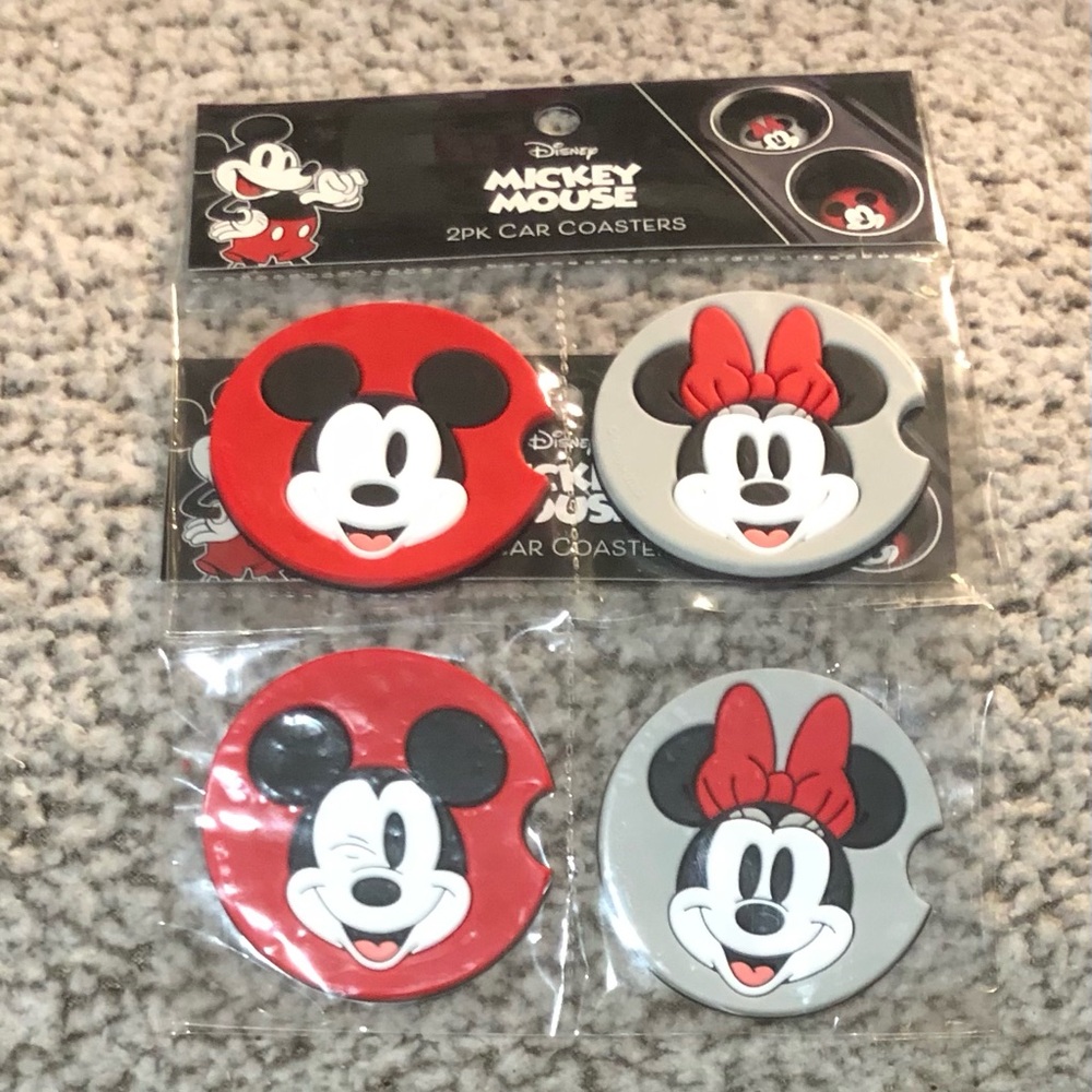 Disney Mickey and Minnie Mouse Coasters Car Coasters (Set of 2)